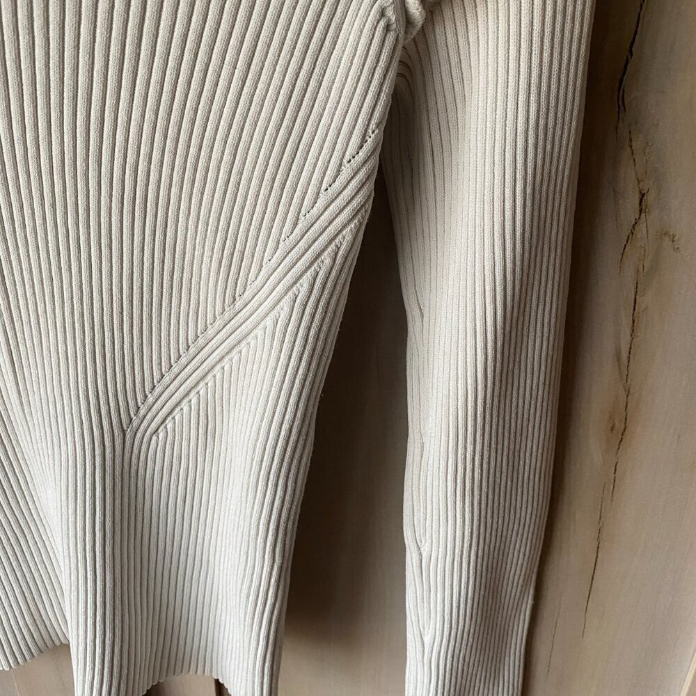 Cinq à Sept Cream Ribbed Sweater - Picture 6 of 10